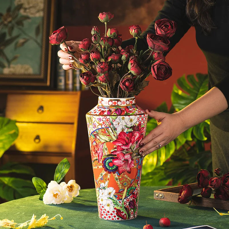 Retro Ceramic Holly Vase for Home Decoration