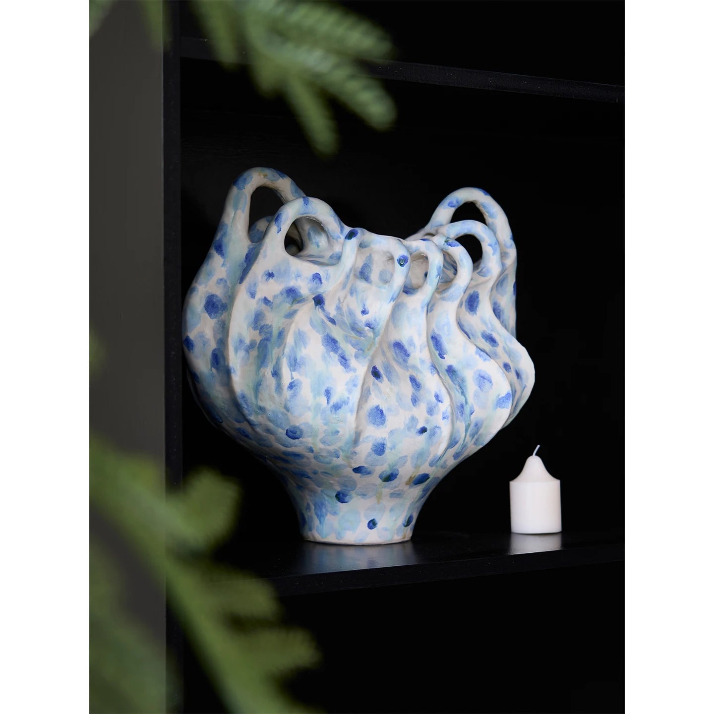 Handmade Abstract Ceramic Vase for Artistic Flower Arrangement