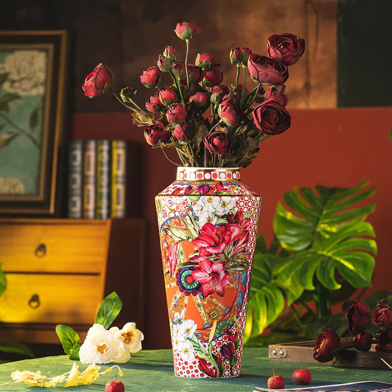 Retro Ceramic Holly Vase for Home Decoration